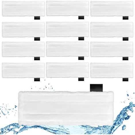 Pack of 12 Steam Cleaner Windscreen for Karcher Easy Fix SC2, SC3, SC4 Replacement Microfibre Cloths for Steam Cleaner, Mop, Steam Mop (1/5)