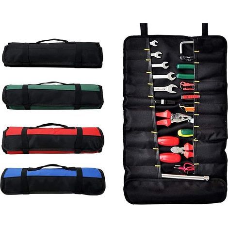 Werkzeugtasche, Werkzeugkasten, 22 Taschen, Werkzeugtasche, faltbarer Werkzeugkasten, tragbar, ohne Werkzeug, (grün) (1/5)