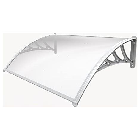 PENSILINA POLICARBONATO ALVEOLARE 100X80cm Trasparente Profilo grigio chiaro - TETTOIA da esterno (1/5)