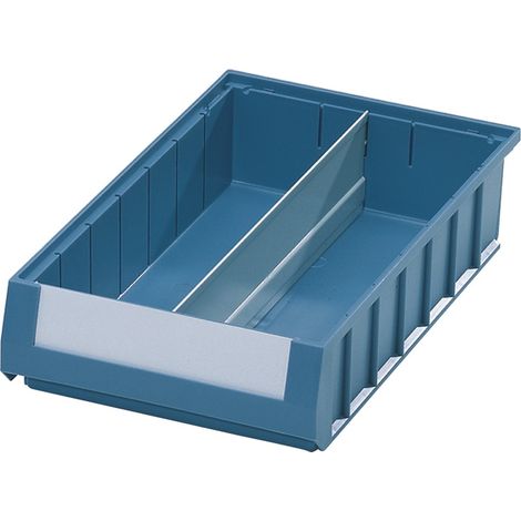 Längsteiler f.Regalkasten L 500xH 90mm Stahlbl.grau 10St./Btl.