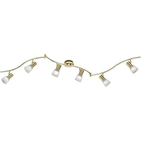 Spot plafond LEVISTO doré/blanc 6xE14 Trio 871010608