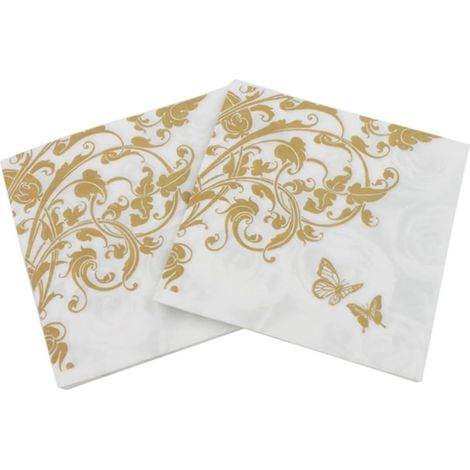 100 Pièces Serviettes de Table Imprimées à Motifs Floraux en Pâte de Bois, Décoration Élégante pour Mariage et Réception, Napperons de Thé Colorés Couleur Couleur Aléatoire (1/5)