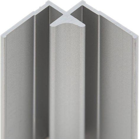Profilé d'angle pour panneau mural de douche, DécoDesign, Schulte, Alu-argenté, 255 cm