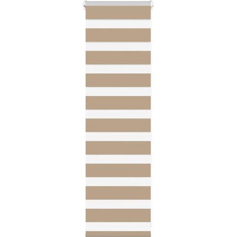 Doppelrollo Sandbraun 40x100 cm Stoffbreite 35,9 cm Polyester