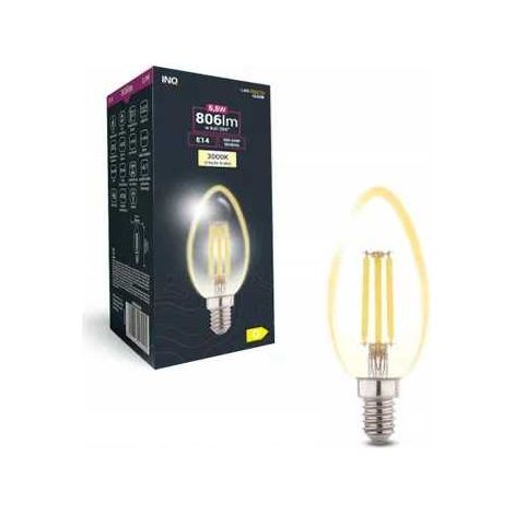 Lampadina LED a filamento C37 a candela E14 5.5W 3000K (1/3)