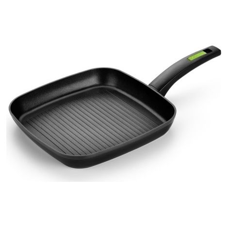 Grill Cocina 28Cm Rayas Antiadh Alu.Forj Neg/Ver Green Monix