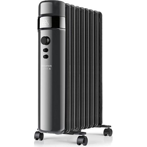 Radiateur bain d'huile 2000W noir – 9 éléments – 3 puissances de chauffe – Thermostat réglable 5-35°C – Mode ECO programmable – Taurus - Alpatec