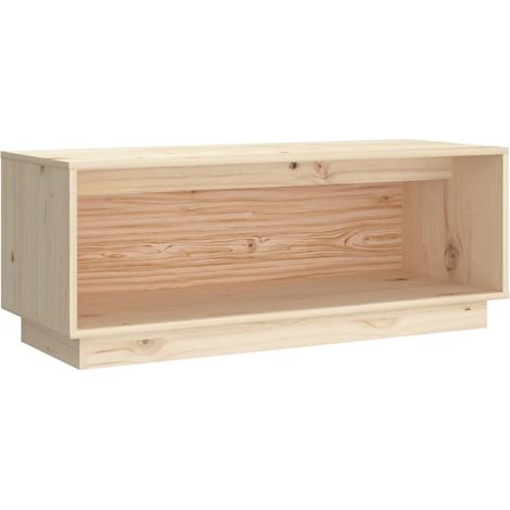 Mobile TV multimediale scaffale TV credenza mobile TV sala da pranzo soggiorno camera da letto 90 x 35 x 35 cm legno massello di pino marrone 020026346