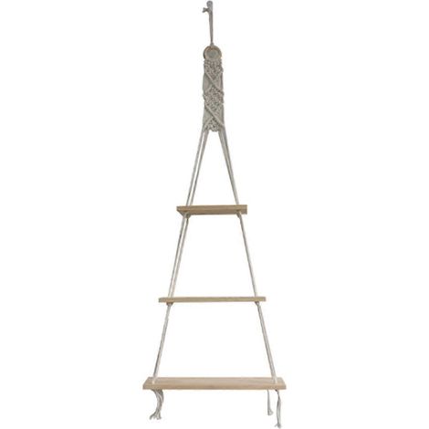Makramee-Wandregal mit gewebtem Seil, Boho-Zimmerdeko
