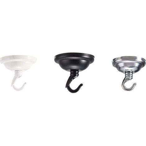 Crochet de Plafond - Crochet de Suspension en Acier - Pour Lampe Suspendue Lustre Décoration Intérieure Extérieure - 3 Pièces