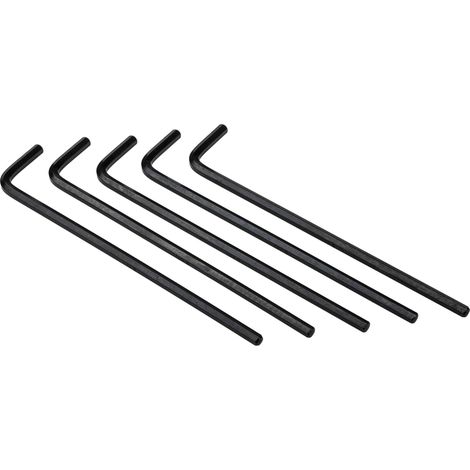 Clé Allen en L RS PRO 5mm Métrique Hexagonal, Bras Long ( Prix pour Paquet de 5 )