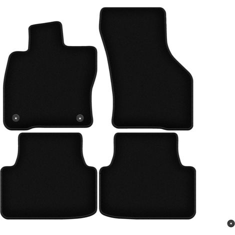 Tapis de sol BASIC en velours noir pour : Cupra LEON KL 5D, hybride sport-touring (2020-2024) (1/5)