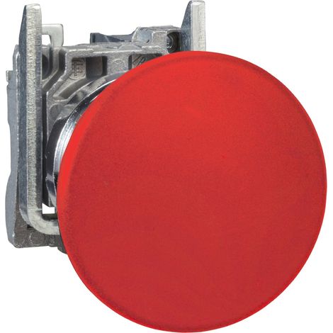 Xb4bc42 Schneider - Bouton Coup De Poing Rouge - ø22 - 1o - Vis - Ressort à Rappel - Harmony Xb4