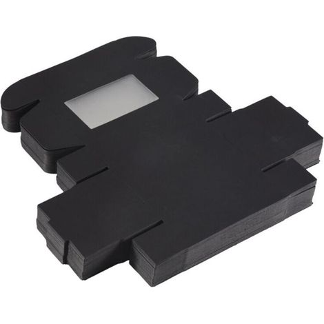 50 PièCes SéRies Mini BoîTes en Papier Kraft avec FenêTre, BoîTe de Friandises pour Savon Fait Maison, Boulangerie (Noir) (1/4)