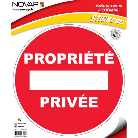 Panneau Propriété privée - Vinyle adhésif Ø300mm - 4031934
