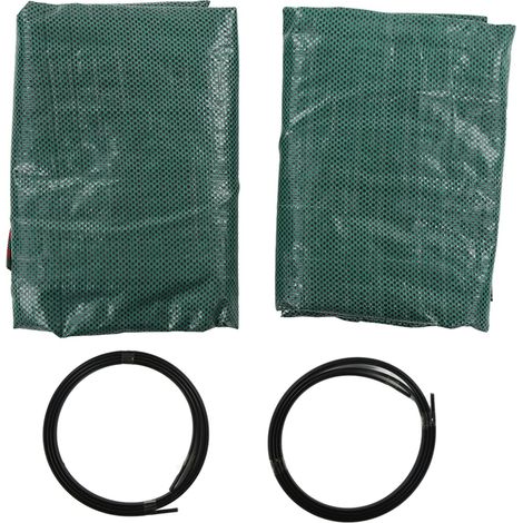 2 Pièces Sacs de Jardin Réutilisables 272L Vert Anti-Corrosion pour Feuilles Mortes avec Poignée, 67x76cm (1/5)