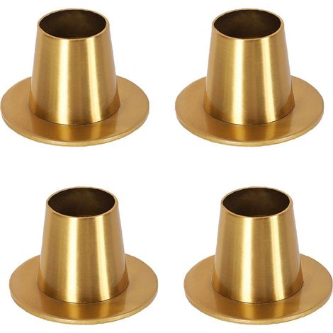 Set aus 4 konischen Kerzenständern, Vintage-Metallkerzenständer für Heimdekoration, Hochzeitstag, Party (Bronze)