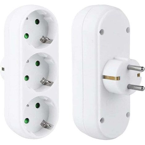 Netzteil, Wandstecker, tragbare Steckdosen, Büro, Zuhause, Reisen, weiß-Crezuo