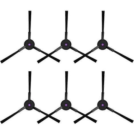 Lot de 6 brosses latérales pour balayeuse Cecotec Conga X70 : accessoires pour le nettoyage des coins et des bords difficiles d'accès (1/5)