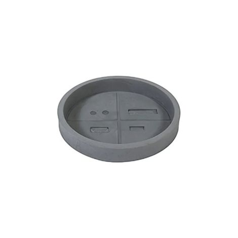SOTTOVASO TONDO SNV 40CM GRIGIO ANTICATO PLASTECNIC