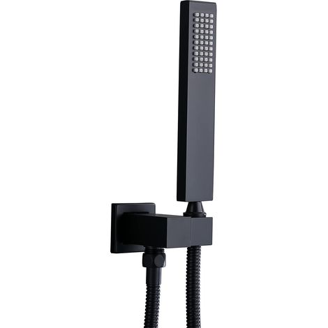 Robinet de baignoire avec douche, système de douche mitigeur en laiton, robinet de douche de salle de bain dissimulé, robinet de douche cascade, Noir (1/5)
