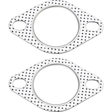 2 Pcs 2 Pouces Joint Bride d'Interface Collecteur Turbine Tuyau d'Échappement Acier 2 Trous Écartement 85 Mm pour 51 Mm (1/5)