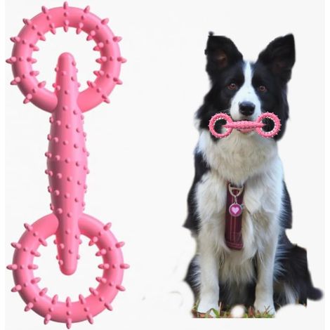 Hundekauring – Hundekauspielzeug, Welpen-Beißring, Hundekaubrett (Rot)