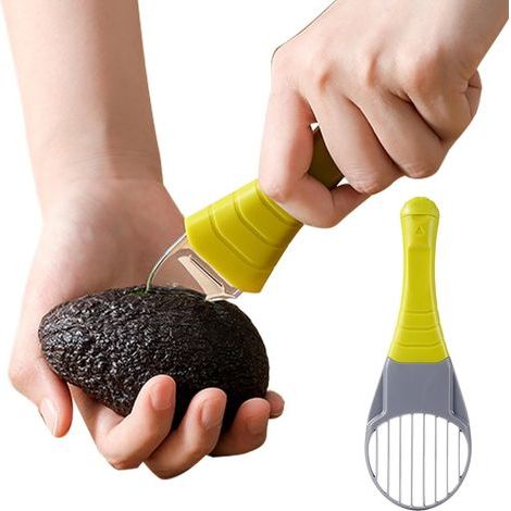 Coupe Avocat Éplucheur Avocat Dénoyauteur - Éplucheur Dénoyauteur Prise Ergonomique, Cuillère Extracteur Noyau, Accessoire Cuisine Découpe