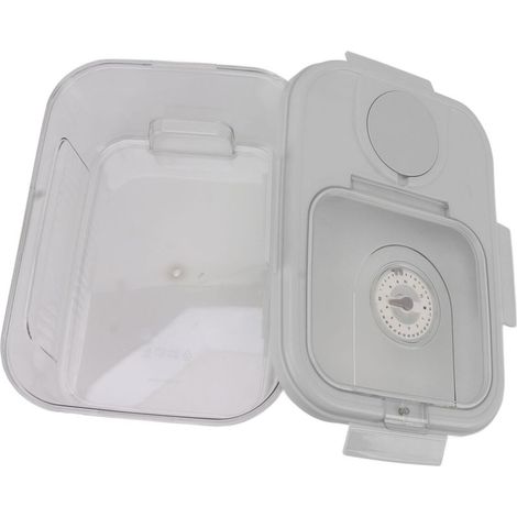 Boîte de rangement hermétique pour riz, distributeur de riz, bac de stockage pour céréales, petit seau distributeur de céréales, capacité 5 kg, blanc (1/5)