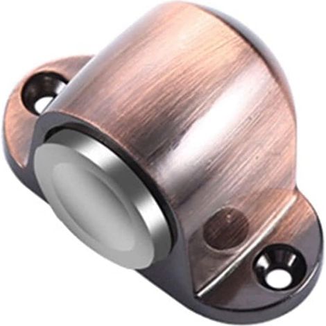 Türstopper, Fußleistenschutz, verstärkte Türstopper aus Zinklegierung, eingelassene und bodenmontierte magnetische Antikollisions-Türstopper – Antikbronze