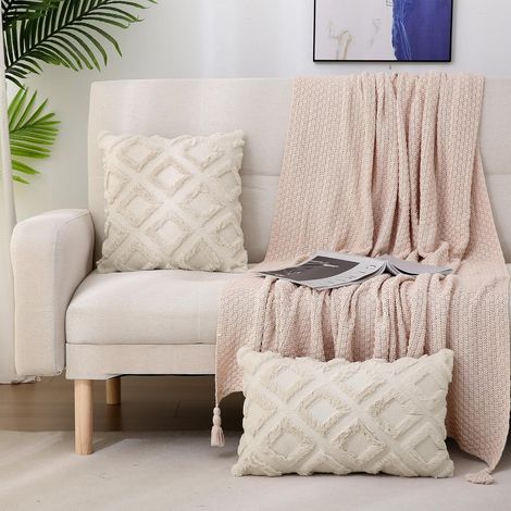 2er Set Weihnachten Kissenbezug 40x40 Boho