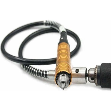 Mandrin D'extension D'arbre Flexible Caoutchouc ABS Alliage D'aluminium Arbres Flexibles Mandrins de Perceuse Câble D'extension de Perceuse Flexible Mandrin 0,3 à 6,5 Mm (1/5)