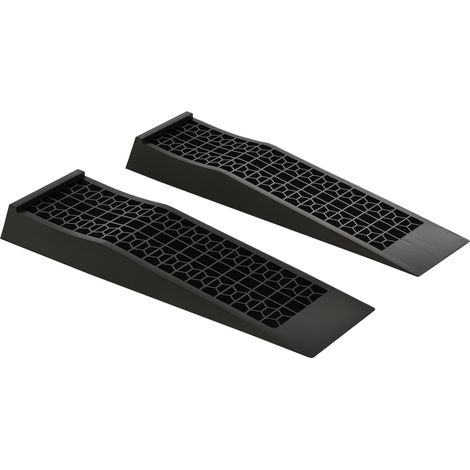 2PCS Car Ramps, 3 Ton Low Entrance Plastic Curb Ramps with Anti-Slip Surface, Car Lift for Garage Workshop Cars SUVs Small Vans (1/5)