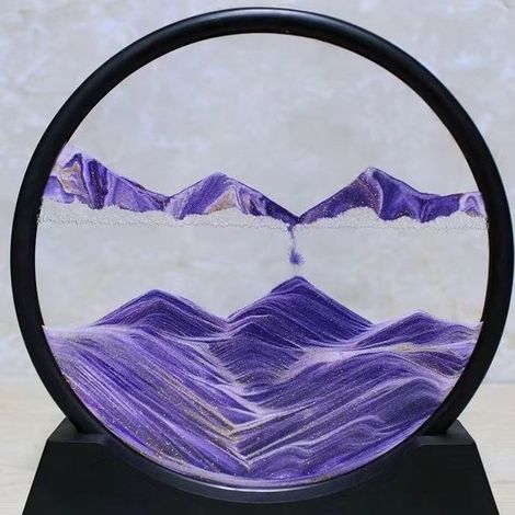 Tableau créatif en forme de sablier dynamique 3D, décoration de style luxueux, cadeau de loisirs idéal pour le salon familial (1/5)