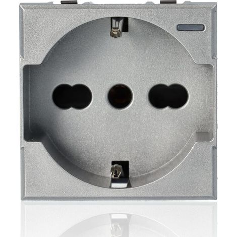 BTICINO HC4140/16 - Presa Standard Tedesco E Bipasso 10/16A 250 V Ac - Tech - Axolute (1/5)