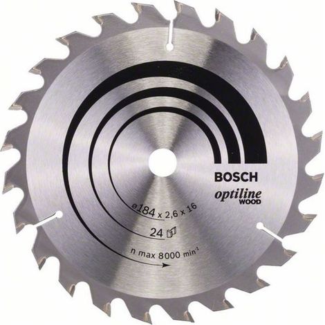 Bosch PRO Wood Kreissägeblatt, 184 x 2,6 x 16 mm, T24