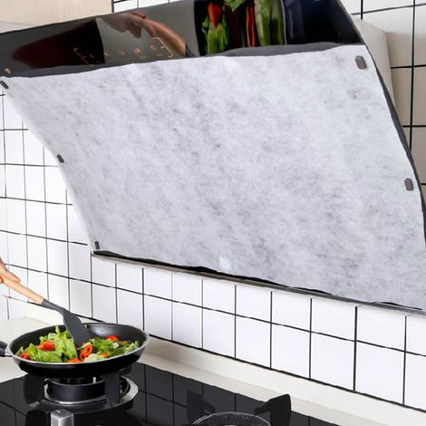 Membrane filtrante pour hotte de cuisine, papier absorbant les fumées d'huile résistant aux hautes températures pour usage domestique, filtre segmenté pour hotte de cuisine anti-taches d'huile. (1/5)