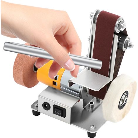 Mini Ponceuse à Bande, Acier Inoxydable 304, 151218cm, Électrique avec Fil, Moteur 775, 4000-9000tr/min (1/5)
