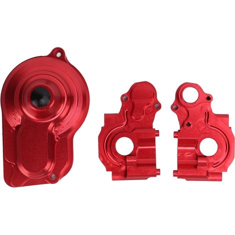 Couvercle de pignon principal arrière RC avec ensemble de carter de boîte de vitesses moyenne pour voiture RC LOSI MiniT 2.0 2WD 1/18 (rouge) (1/5)