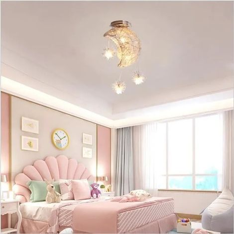 Plafonnier Moderne en Lune,LED Lustre Plafonnier Industrielle en Aluminium Style Nordique pour Salon Chambre Enfant (1/4)