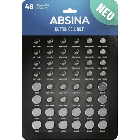 Absina Kit batterie a bottone 1 pz. Alcalina/manganese