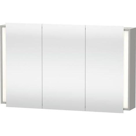 Armoire à miroir Ketho 1200 x 180 mm, blanc brillant