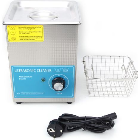 Nettoyeur ultrasonique industriel 1,3L en acier inoxydable avec minuterie pour bijoux, lunettes, PCBEU 200-240V (1/5)