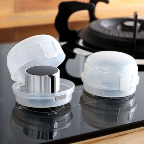 Lot de 4 capuchons de protection pour boutons de four et plaque de cuisinière – Compatible avec tous modèles, résistant à la chaleur et facile à installer (1/4)
