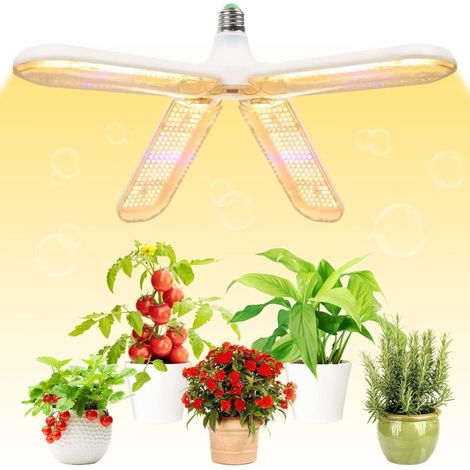 Lampada LED per la coltivazione di piante da interno, lampada LED da 200 W per la coltivazione di piante, spettro completo 552 LED, lampadina E27/E26 per la coltivazione di piante per serre e ortaggi (1/4)
