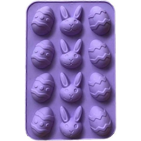Moule en silicone pour gâteau, fondant, chocolat et biscuits, œuf de Pâques en forme de lapin. (1/5)