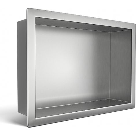 Estante empotrado Wall-BOX ONE de acero inoxidable Inox de 30x20x10 cm (1/4)