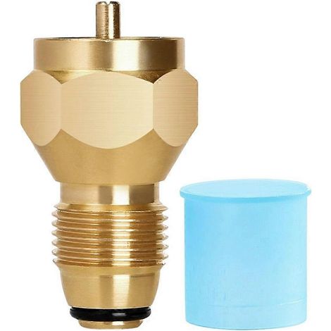 Adaptateur de remplissage de bouteille de gaz propane en laiton pour camping et activités de plein air. Outil de raccordement pour bouteille de gaz propane. (1/5)
