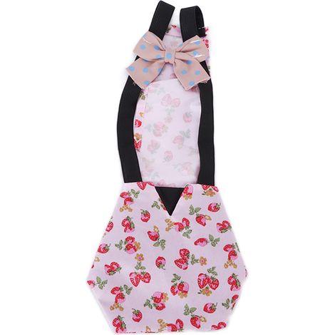 Couches de poulet lavables et respirantes, tissu de volaille avec nœud papillon pour canards et oies, fraise rose (1/5)