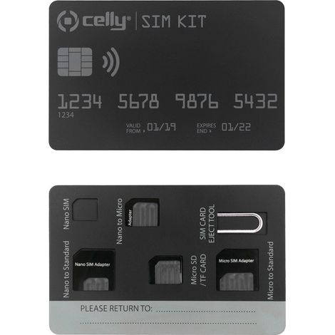 Kit SIM Adaptadores de tarjeta SIM paquete de 3 (1/4)